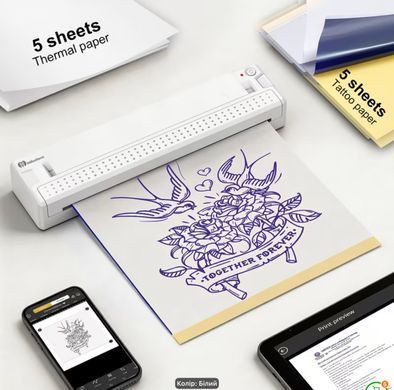 Milestone M9 &ndash; портативний Bluetooth термопринтер для друку тату-трансферів